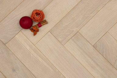 Natural Engineered Flooring Oak Herringbone White Uv Oiled 15/4mm By 90mm By 450mm