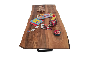 European Walnut Dining Room Table Top LiVe Edge UV Lacquered (with Resin) 38mm By 820mm By 1820mm TB065 4
