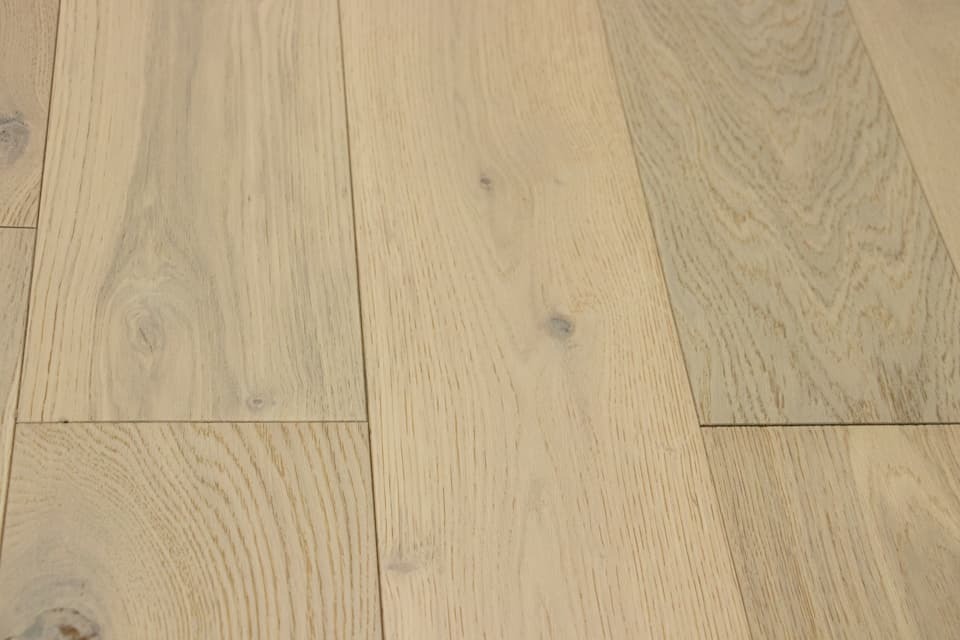 Natural Engineered Flooring Oak Non Visible Brushed UV Lacquered 10/3mm By  150mm By 1200mm at Wood and Beyond